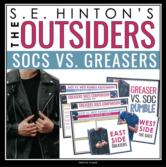 The Outsiders Activity - Greasers vs. Socs Rumble Interactive Class Activity