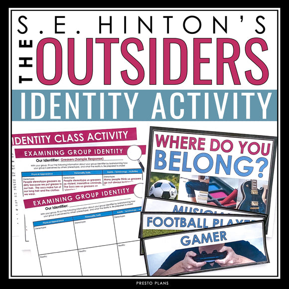 The Outsiders Activity - Analyzing the Theme of Identity in S.E. Hinton's Novel