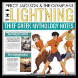 PERCY JACKSON AND THE OLYMPIANS THE LIGHTNING THIEF GREEK MYTHOLOGY NOTES