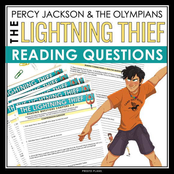 PERCY JACKSON AND THE OLYMPIANS THE LIGHTNING THIEF READING QUESTIONS