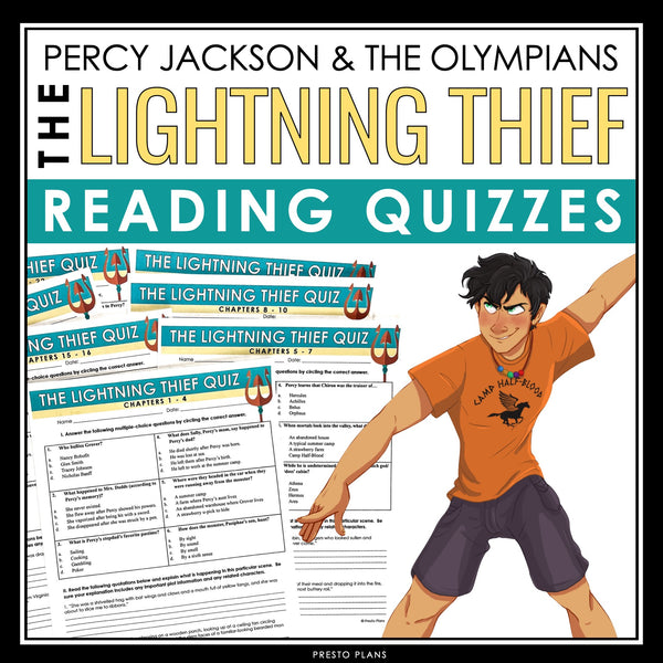 Percy Jackson and the Olympians The Lightning Thief Quizzes - Comprehension