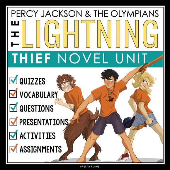 PERCY JACKSON AND THE OLYMPIANS THE LIGHTNING THIEF UNIT PLAN