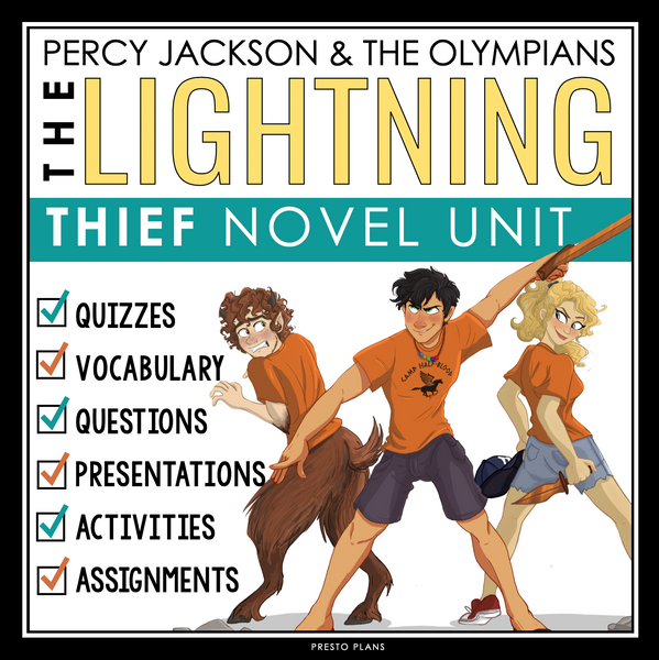 The Lightning Thief Unit Plan - Percy Jackson and the Olympians Novel Study