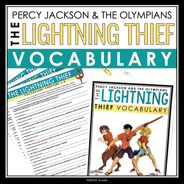 Percy Jackson and the Olympians The Lightning Thief Vocabulary Booklet & Slides
