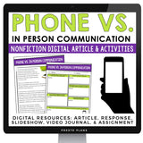 DIGITAL NONFICTION ARTICLE & ACTIVITIES INFORMATIONAL TEXT: COMMUNICATION