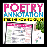 Poetry Annotation - How to Annotate a Poem Guide Instructions & Assignment