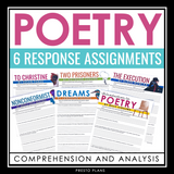 Poetry Analysis Assignments - Poetry Analysis Questions, Answer Keys, and Slides