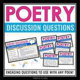 Poetry Discussion Questions - Analysis and Response Questions for Poems