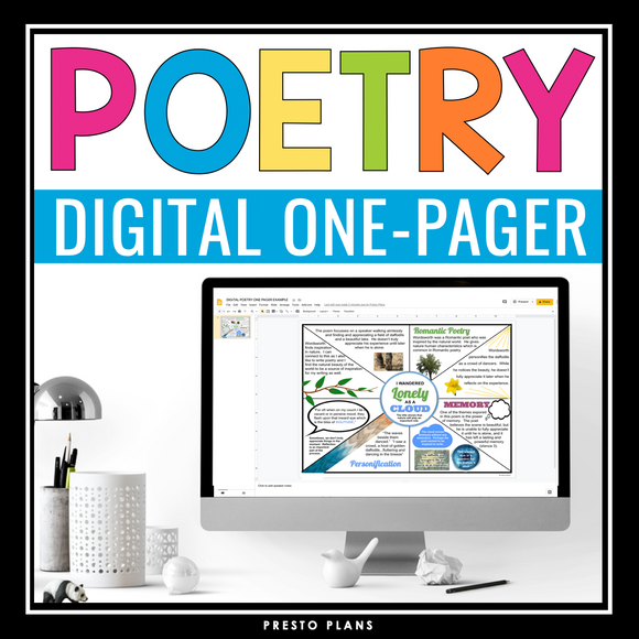 Poetry One Pager Assignment - Digital