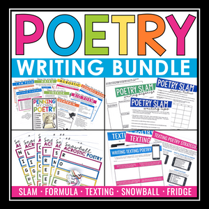 Poetry Writing Unit Assignments and Activities - Poem Writing Bundle