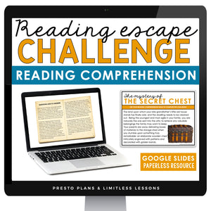 READING COMPREHENSION DIGITAL ACTIVITY READING ESCAPE CHALLENGE