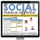 DIGITAL NONFICTION ARTICLE & ACTIVITIES INFORMATIONAL TEXT: SOCIAL MEDIA