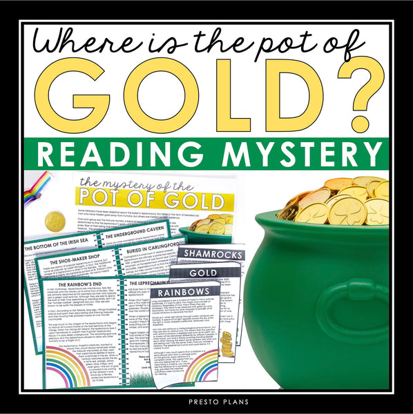 St. Patrick's Day Close Reading Mystery Inference Activity - Leprechaun's Gold