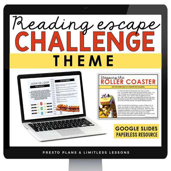 THEME DIGITAL ACTIVITY READING ESCAPE CHALLENGE