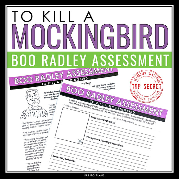 To Kill a Mockingbird Assignment - Boo Radley Psychiatric Assessment