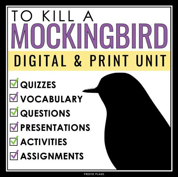 TO KILL A MOCKINGBIRD UNIT PLAN DIGITAL AND PRINT BUNDLE