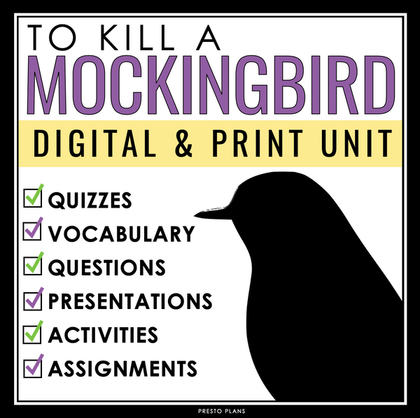 To Kill A Mockingbird by Harper Lee Unit Plan - Novel Study Digital Print Bundle