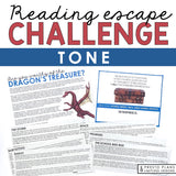 TONE ACTIVITY INTERACTIVE READING CHALLENGE ESCAPE