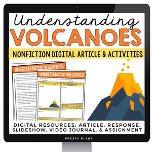 DIGITAL NONFICTION ARTICLE & ACTIVITIES INFORMATIONAL TEXT: VOLCANOES