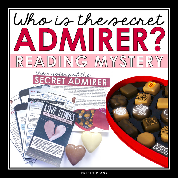 Valentine's Day Close Reading Mystery Inference Activity - Secret Admirer
