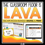 HALLOWEEN ESCAPE ROOM PRINT AND DIGITAL BUNDLE: THE CLASSROOM FLOOR IS LAVA