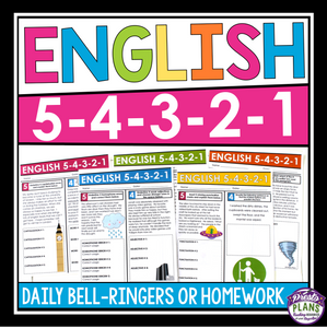 ENGLISH BELL RINGERS OR HOMEWORK: FULL YEAR BUNDLE