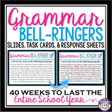 GRAMMAR BELL RINGERS & TASK CARDS