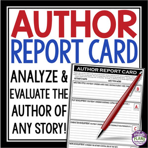 SHORT STORY NOVEL ASSIGNMENT AUTHOR REPORT CARD