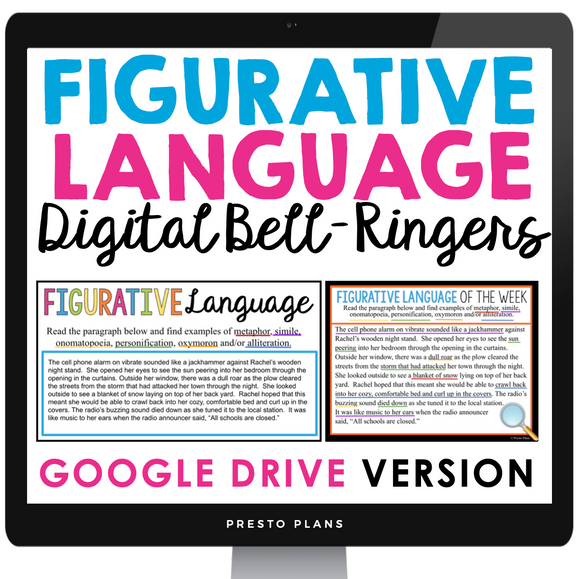 DIGITAL FIGURATIVE LANGUAGE BELL RINGERS ACTIVITY