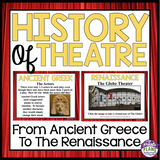 HISTORY OF THEATER: ANCIENT GREECE, MEDIEVAL, RENAISSANCE