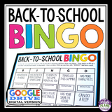BACK TO SCHOOL DIGITAL ACTIVITY: BINGO FOR GOOGLE DRIVE