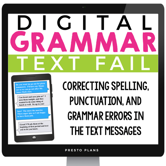 DIGITAL GRAMMAR BELL RINGERS: TEXT MESSAGES