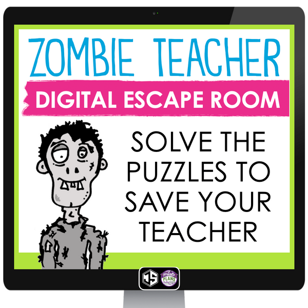 Escape Room Zombie Teacher Digital Breakout Game - Team Building Activity
