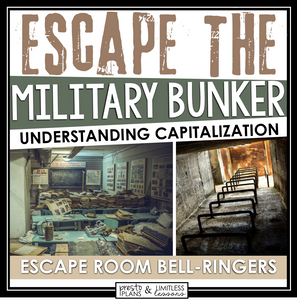 Capitalization Escape Room - Punctuation Breakout Activity Grammar Game