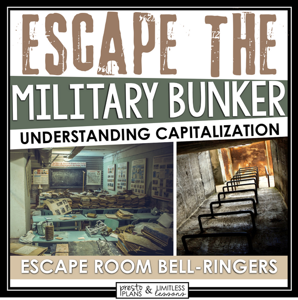 Capitalization Escape Room - Punctuation Breakout Activity Grammar Game