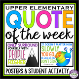 QUOTE OF THE WEEK POSTERS & ACTIVITY