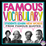 VOCABULARY ACTIVITY: QUOTES TASK CARDS