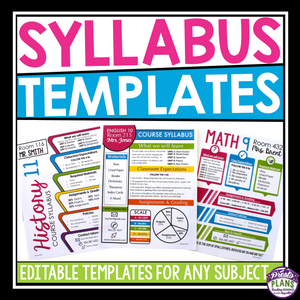 SYLLABUS EDITABLE TEMPLATES