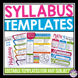 SYLLABUS EDITABLE TEMPLATES