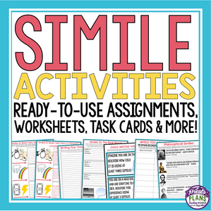 SIMILE ACTIVITIES, ASSIGNMENTS, TASK CARDS & MORE!