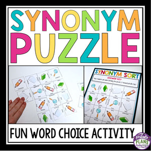 SYNONYM WORD CHOICE ACTIVITY PUZZLE