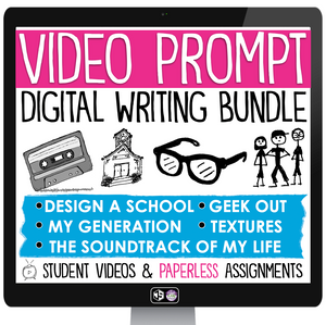 Creative Writing Assignments - Video Introductions 5 Digital Writing Activities