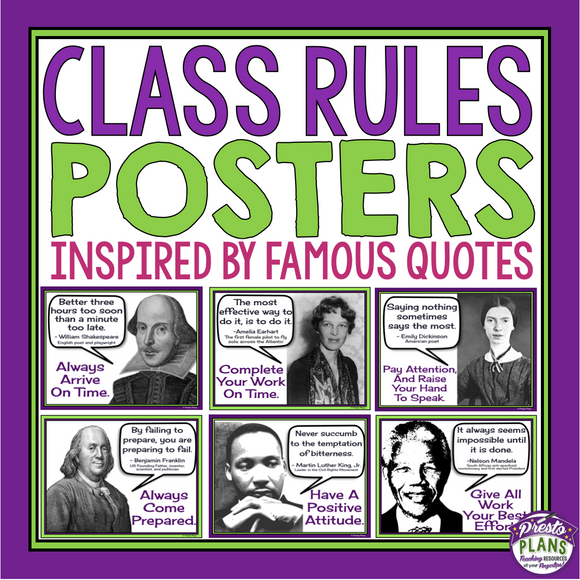 CLASS RULES POSTERS: FAMOUS QUOTES