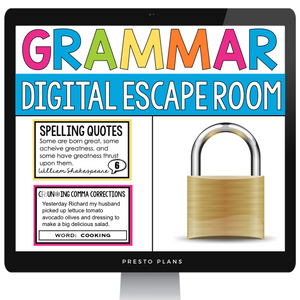 DIGITAL GRAMMAR ESCAPE ROOM ACTIVITY