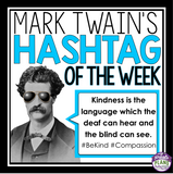 MARK TWAIN POSTERS AND ACTIVITY: HASHTAG QUOTES