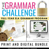 GRAMMAR CHALLENGE PROGRAM ESCAPE CHALLENGES  DIGITAL & PRINT BUNDLE