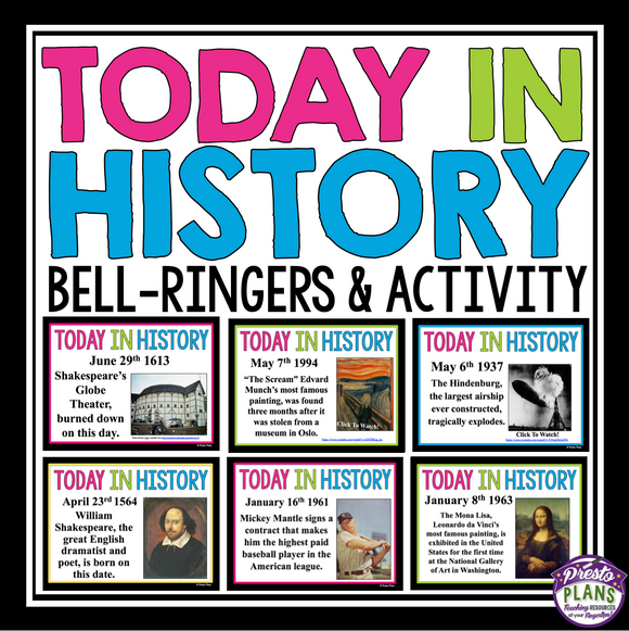 HISTORY BELL RINGERS: TODAY IN HISTORY