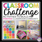 BACK TO SCHOOL ACTIVITIES: CLASSROOM CHALLENGE ACTIVITIES & BULLETIN BOARD