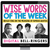 DIGITAL QUOTE JOURNAL RESPONSE: WISE WORDS