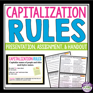 CAPITALIZATION PRESENTATION AND PRACTICE ASSIGNMENT